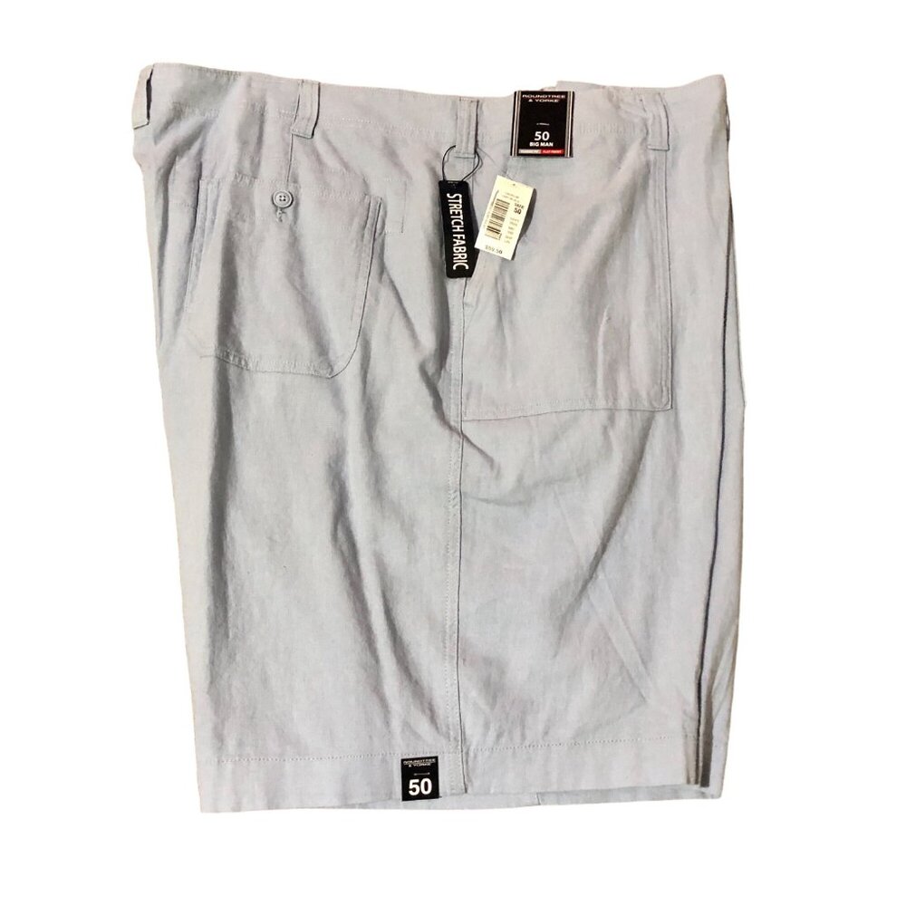 Roundtree Yorke Light Blue Shorts Mens 50 NEW Linen Blend - Picture 6 of 11